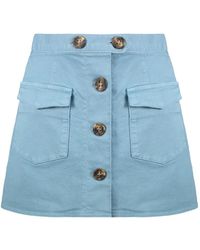 RED Valentino - Button-Front Cargo Mini Skort - Lyst