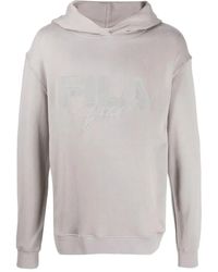 Fila - Logo-Embroidered Hoodie - Lyst