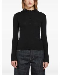 Fendi - Wool Ribbed Sweater - Lyst