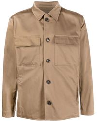 Lardini - Long-Sleeve Stretch-Cotton Shirt - Lyst