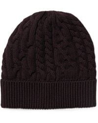 Peserico - Cable-Knit Beanie Hat - Lyst