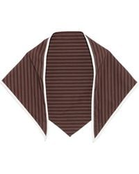Patrizia Pepe - Stripe-Pattern Logo-Patch Scarf - Lyst
