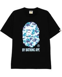A Bathing Ape - T-Shirt Mit Grafischem Print - Lyst