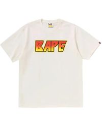 A Bathing Ape - T-Shirt Bape Kiss À Logo Imprimé - Lyst