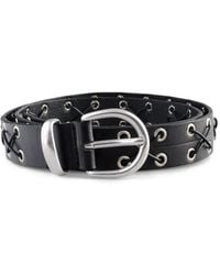 MOLEBO - Ceinture En Cuir À Détails D'Œillets - Lyst