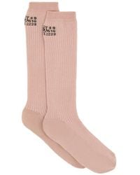 MM6 by Maison Margiela - Logo-Detail Socks - Lyst
