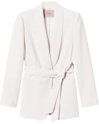 Twinset - Oval T Chain Belted Blazer - Lyst