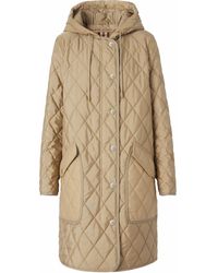 Burberry - Roxby Diamond Quilted Hooded Coat - Lyst