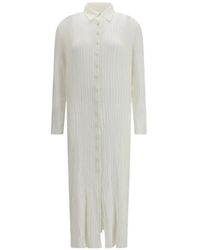 GONGDID DESIGN - Pleated Buttoned Maxi Dress - Lyst