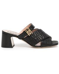 Moschino - 60Mm Leather Sandals - Lyst