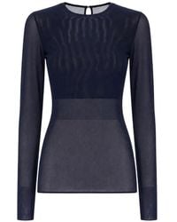 Co.Go - Sheer Long-Sleeve T-Shirt - Lyst