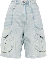 R13 - Short en jean à poches multiples - Lyst
