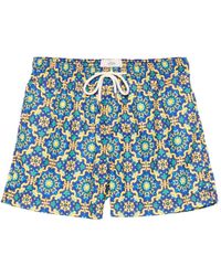 Peninsula - Gemusterte Badeshorts Mit Kordelzug - Lyst
