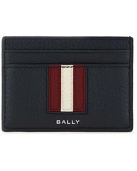 Bally - Leather Embossed Logo Card Case - Lyst