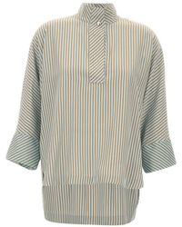 Elena Miro - Striped-Pattern Blouse - Lyst