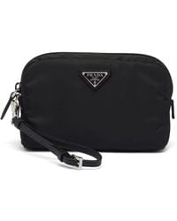 Prada - Pochette Re-Nylon À Fermeture Zippée - Lyst