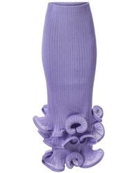 Carolina Herrera - Pencil Skirt With Ruffled Hem - Lyst