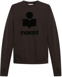 Isabel Marant - Relaxed Fit Long-Sleeve Sweatshirt With Textured Logo - Lyst