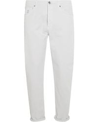 Brunello Cucinelli - Broek Met Toelopende Pijpen En Logopatch - Lyst
