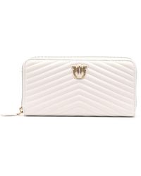 Pinko - Logo-plaque Long Quilted Wallet - Lyst