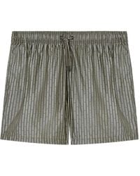 Emporio Armani - Logo-Pattern Swim Shorts - Lyst