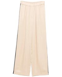 forte_forte - Side-Stripe Wide-Leg Trousers - Lyst