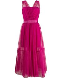 Pinko Robe mi-longue en tulle - Rose