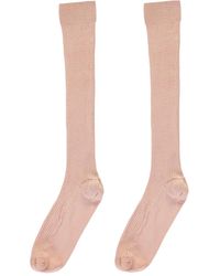 RED Valentino - Ribgebreide Kniesokken - Lyst