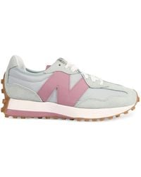 New Balance - 327 Suede-Panelled Sneakers - Lyst
