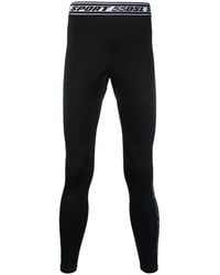 DIESEL - Logo-Waistband Detail Leggings - Lyst