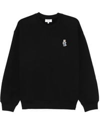 Maison Kitsuné - Dressed Fox Cotton Crewneck Sweatshirt - Lyst