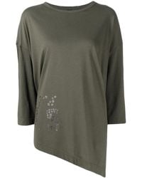 Y's Yohji Yamamoto - Graphic-Print Asymmetric T-Shirt - Lyst