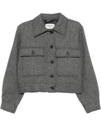 Weekend by Maxmara - Herringbone-Pattern Wool Jacket - Lyst