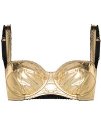 Dolce & Gabbana - -tone Satin Balconette Bra - Lyst