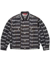 Supreme - Jacquard-Logo Denim Jacket - Lyst