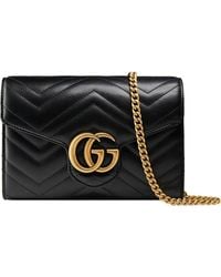 Gucci GG Marmont Matelassé Mini Tas - Zwart