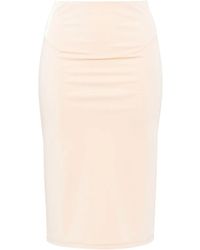 Patrizia Pepe - Faux-Leather Pencil Midi Skirt - Lyst