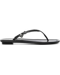 Prada - Enamel Triangle-Logo Slides - Lyst