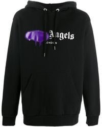 Palm Angels Hoodie Met Logo - Zwart