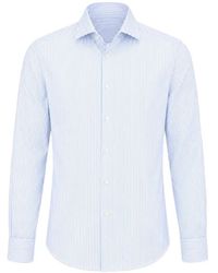 Xacus - Striped Long-Sleeve Shirt - Lyst