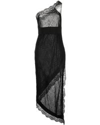Tom Ford - Lace-Detail One-Shoulder Dress - Lyst