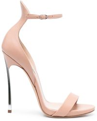 Casadei - Leather 120mm Heeled Sandals - Lyst
