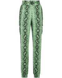 Philipp Plein - Python-Print Satin Cargo Trousers - Lyst