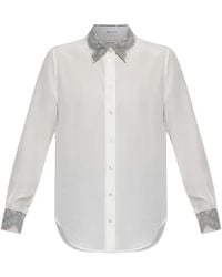McQueen - Floral-Lace Detailed Shirt - Lyst