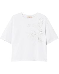 Twinset - Embroidered T-Shirt - Lyst