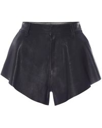 RTA - Wide-leg Leather Shorts - Lyst