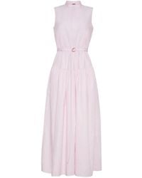 Adam Lippes - Arden Belted Sleeveless Dress - Lyst