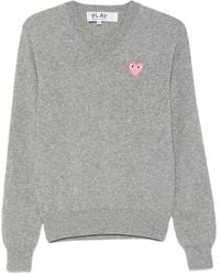COMME DES GARÇONS PLAY - Pullover Mit V-Ausschnitt - Lyst
