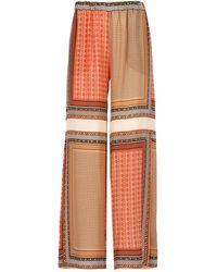Antonelli - Pantalones de seda con motivo - Lyst