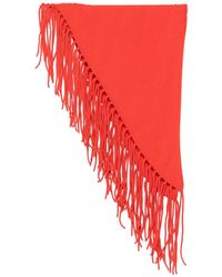P.A.R.O.S.H. - Bufanda Triangular Con Ribete De Flecos - Lyst